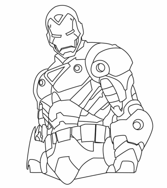 Iron Man omaľovánky na vytlačenie