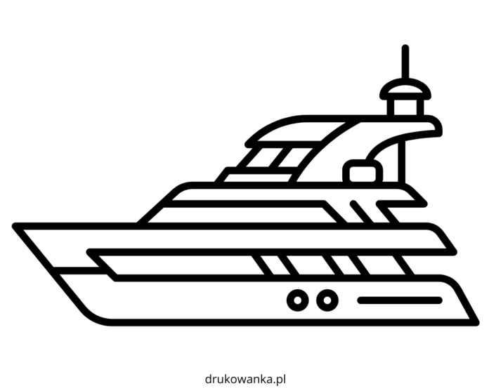 yacht drawing coloring book to print