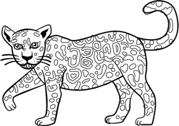 livre de coloriage de chat jaguar à imprimer