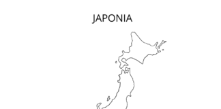 mapa japonska na vyfarbenie k vytlačeniu