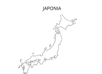 livre de coloriage de la carte du Japon à imprimer