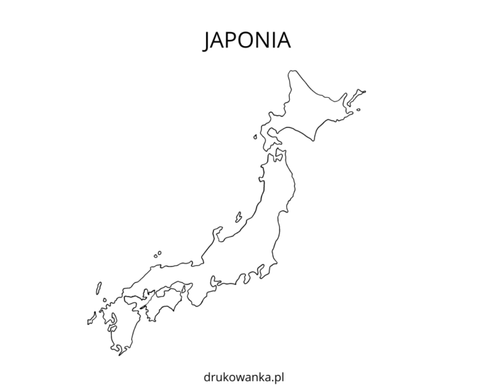 Japán térkép színező könyv nyomtatható