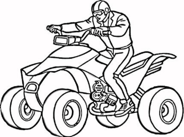 ATV Riding Malbuch zum Ausdrucken