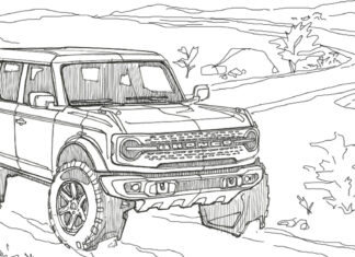 off road jeep coloring book to print