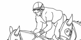 equestrian coloring book to print