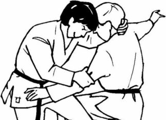Judokampf-Malbuch zum Ausdrucken