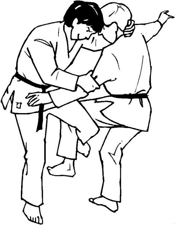 judo boj omalovánky k vytisknutí