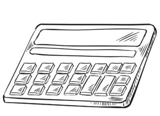 Zählende Rechner ausdruckbares Malbuch