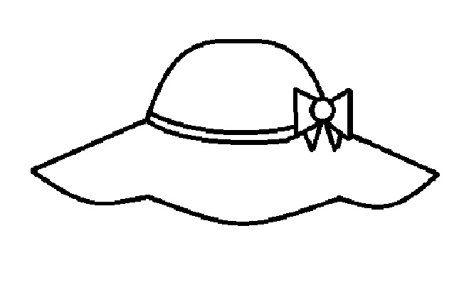 Letní klobouk tisknutelný obrázek