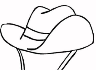 Kovbojský klobouk tisknutelný obrázek
