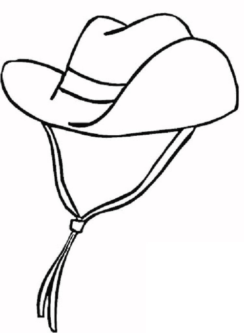Kovbojský klobúk obrázok na vytlačenie
