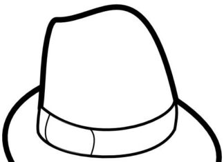 Pánský klobouk obrázek k vytištění