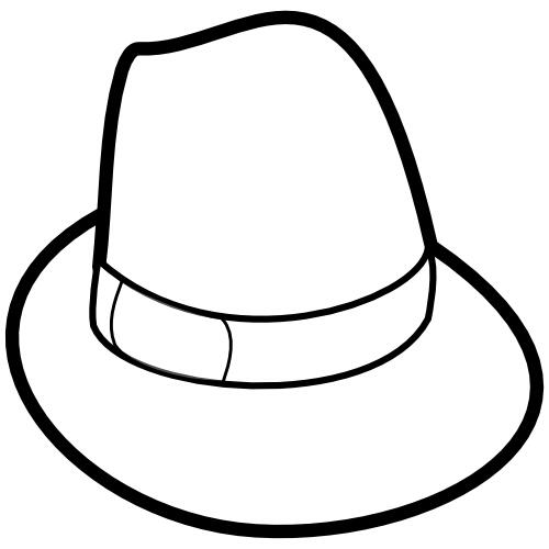 Pánský klobouk obrázek k vytištění
