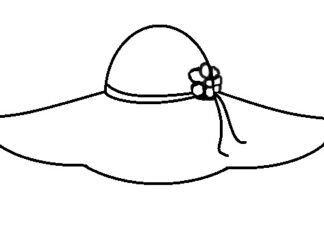 Slnečný klobúk obrázok na vytlačenie