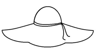 Imagem de chapéu de palha para imprimir