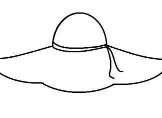 Imagen del sombrero de paja para imprimir