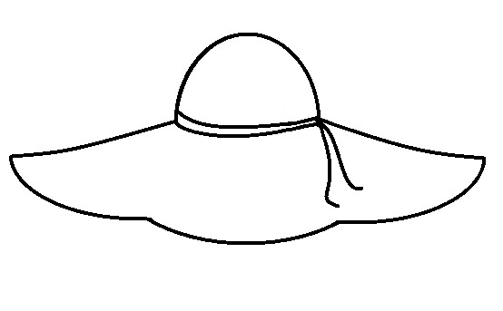 Imagen del sombrero de paja para imprimir