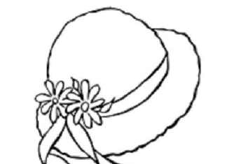 Imagen del sombrero de primavera para imprimir