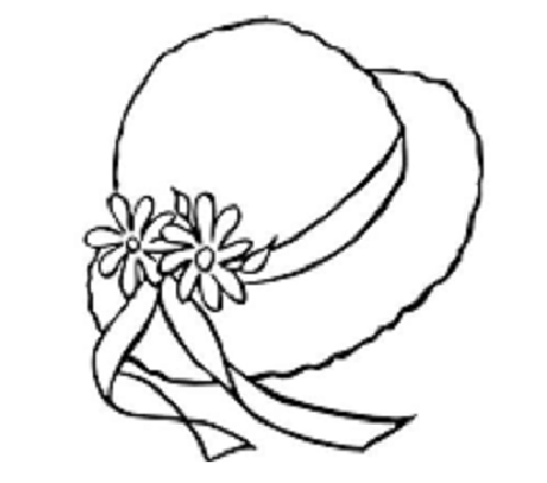 Spring hat printable picture
