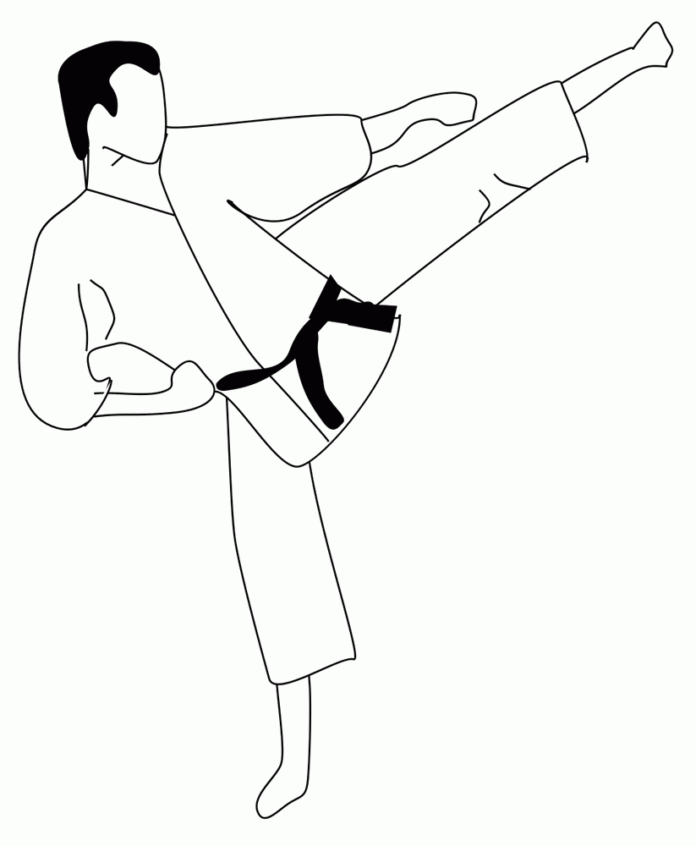 Karateka-Malbuch zum Ausdrucken