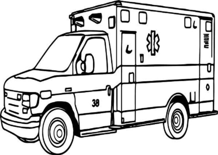 ambulance coloring book to print