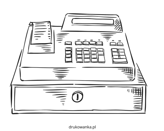 cash register coloring book to print