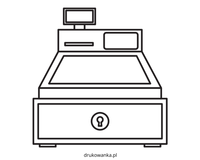 registratore di cassa libro da colorare stampabile