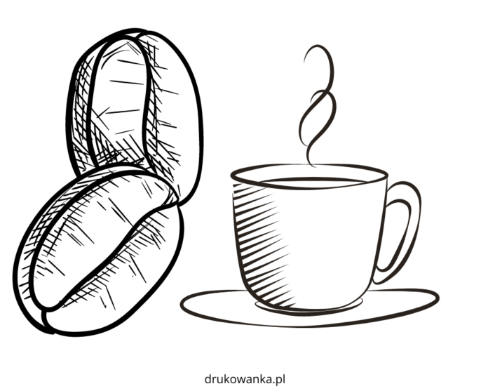 Kaffee-Malbuch zum Ausdrucken