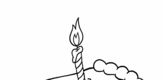piece of cake for birthday coloring book printable