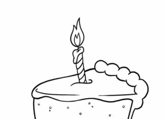 piece of cake for birthday coloring book printable