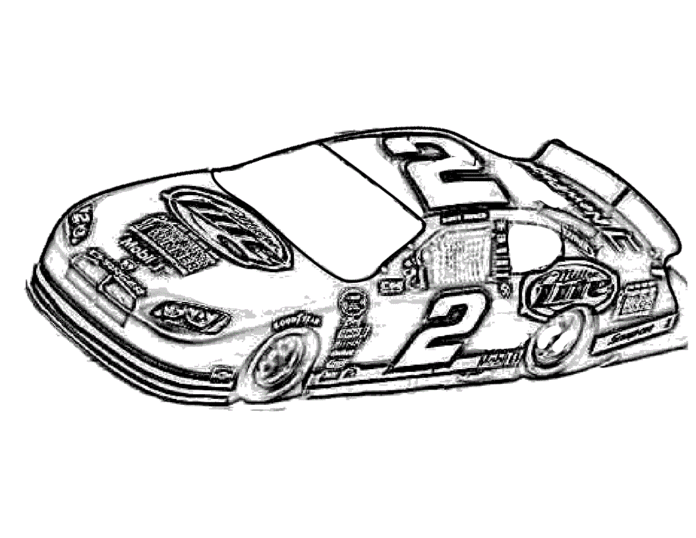 sports car driver coloring book to print