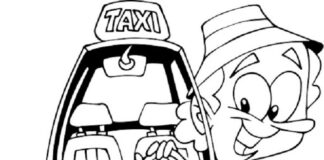 livre de coloriage pour chauffeur de taxi à imprimer