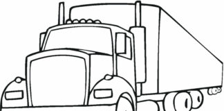 truck driver coloring book to print