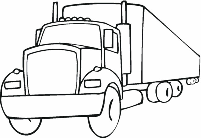 řidič nákladního automobilu - omalovánky k vytisknutí