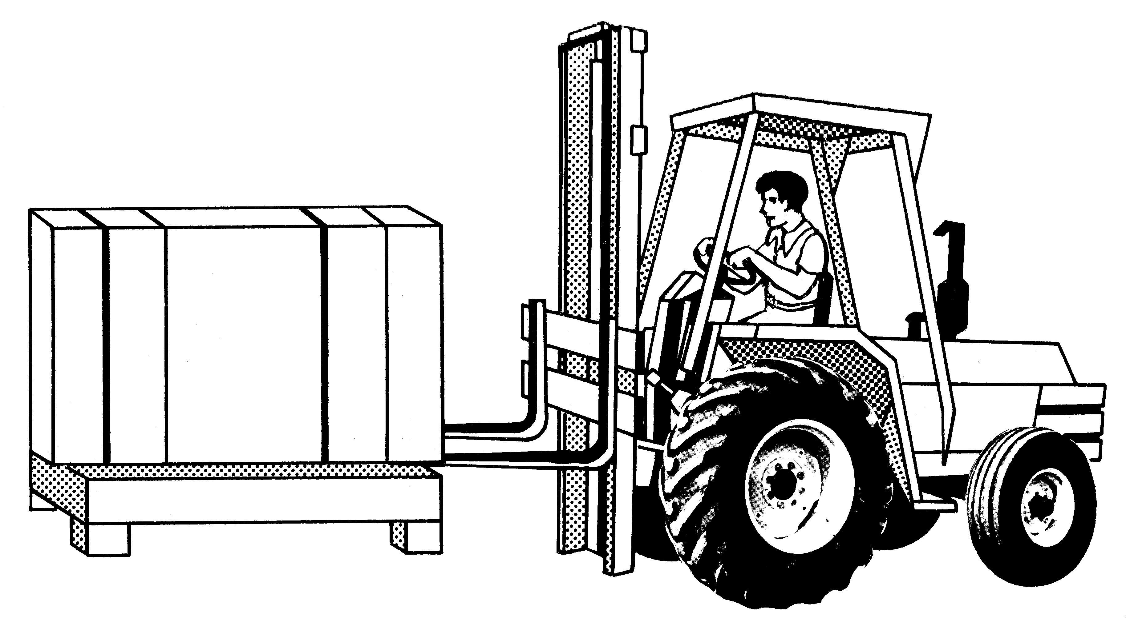 Forklift Coloring Pages Clipart Truck Trucks Printable Kids ...