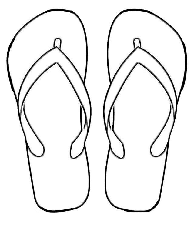 Skor flip-flops som kan skrivas ut bild