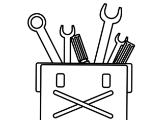 Klíče mechaniků - obrázek k vytištění