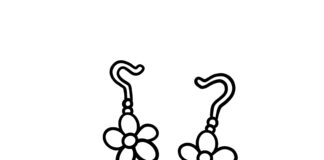 livre de coloriage de boucles d'oreilles de fleurs à imprimer