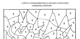 kolorowanie po numerach kolorowanka do drukowania