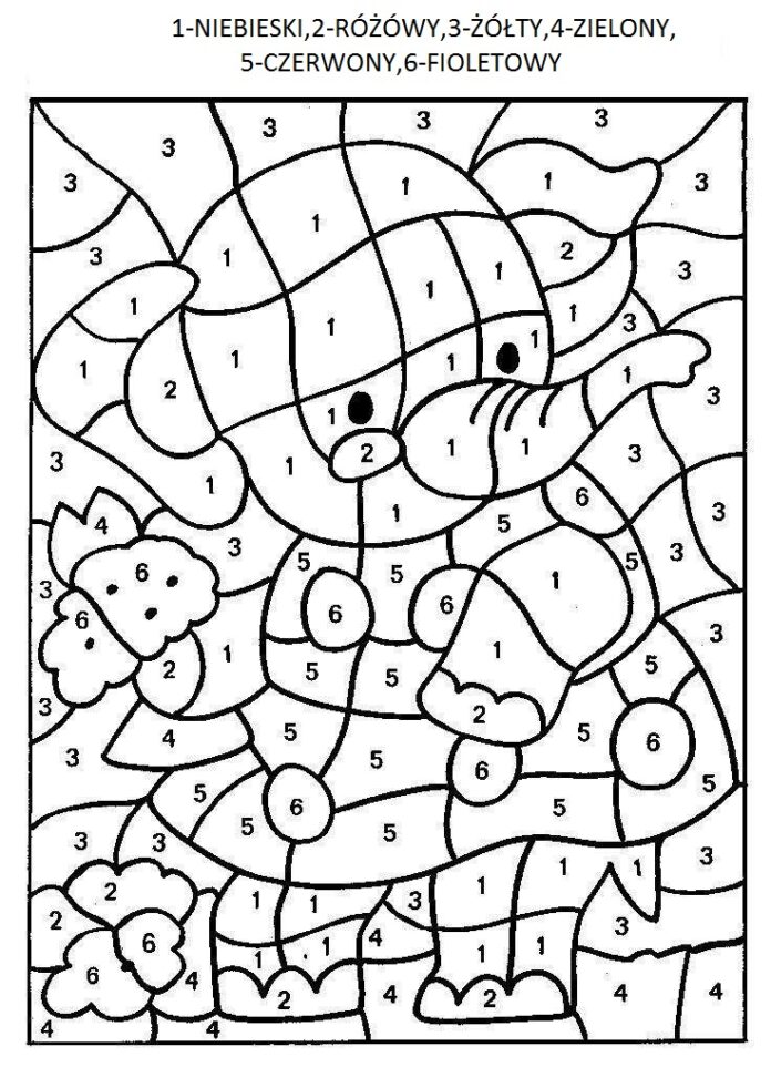 coloring by number printable coloring book