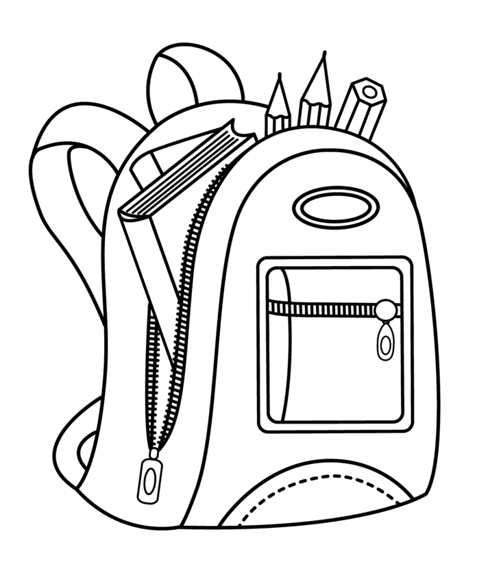colorful backpacks for school coloring book to print