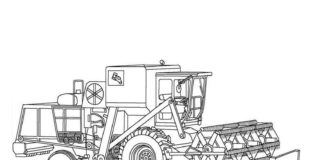new holland combine coloring book to print