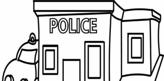 police station coloring book to print