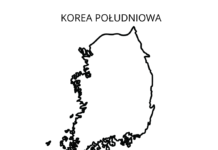korea południowa mapa kolorowanka do drukowania