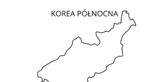 severní Korea mapa omalovánky k vytisknutí