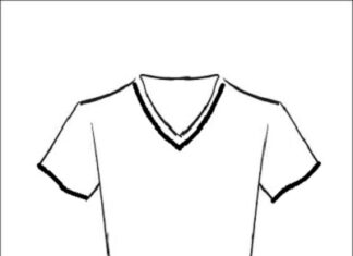 Tričko s krátkým rukávem - obrázek k vytištění