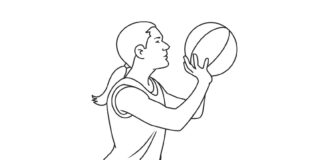 libro da colorare di basket da stampare