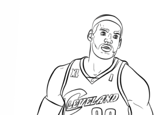 koszykarz NBA kolorowanka do drukowania