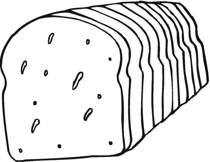 Scheiben von Chelba-Toast, Färbebogen zum Bedrucken