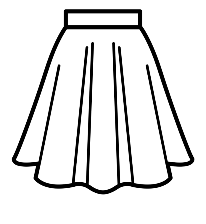 Krátka sukňa obrázok na vytlačenie